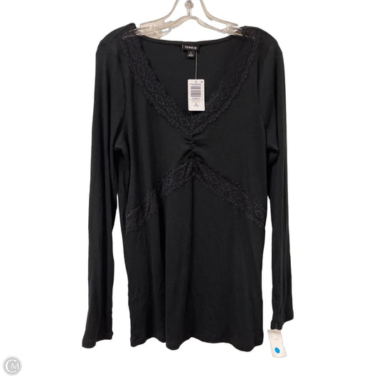 Top Long Sleeve By Torrid In Black, Size: 2x