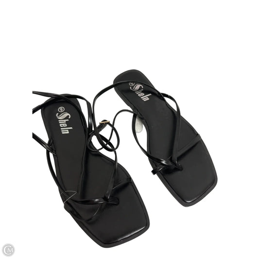 Sandals Flats By Shein In Black, Size: 9