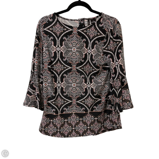 Top Long Sleeve By New Directions In Black, Size: S