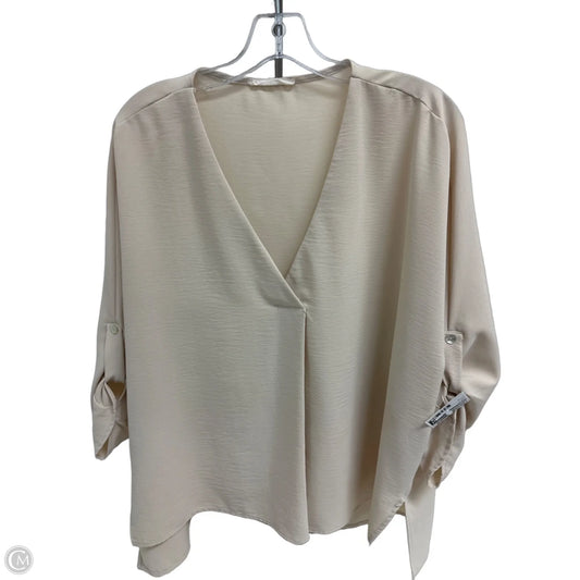 Top Short Sleeve By Entro In Cream, Size: S