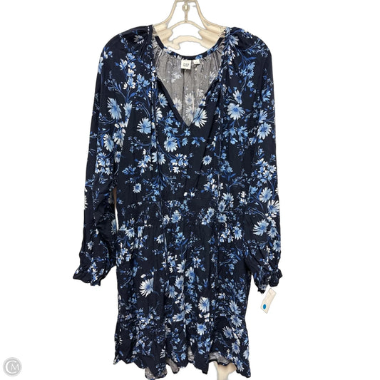 Dress Casual Midi By Gap In Blue, Size: L