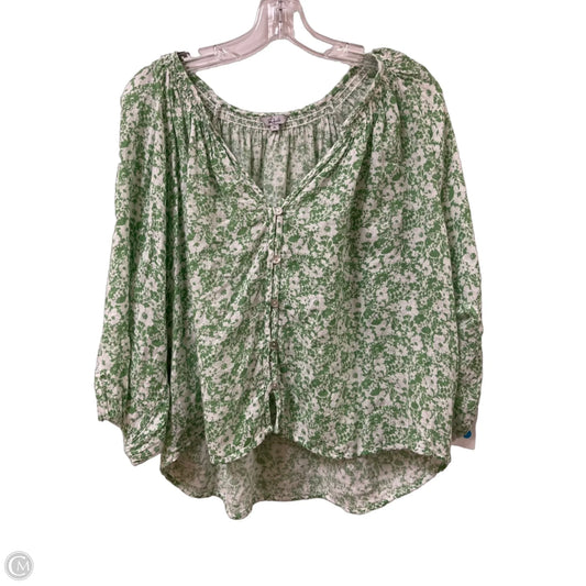 Blouse Long Sleeve By Rails In Green, Size: Xl
