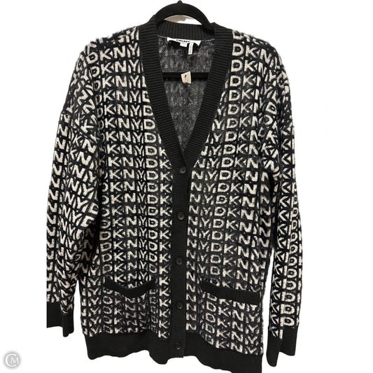 Sweater Cardigan By Dkny In Black, Size: Xl