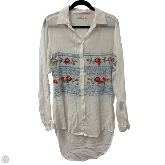 Tunic Long Sleeve By Cma In White, Size: S