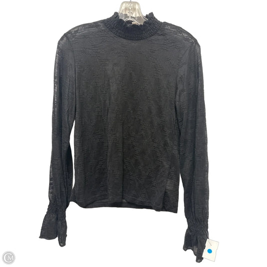 Top Long Sleeve By Molly Bracken In Black, Size: M