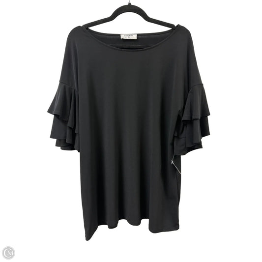 Top Short Sleeve By Zenana Outfitters In Black, Size: Xl