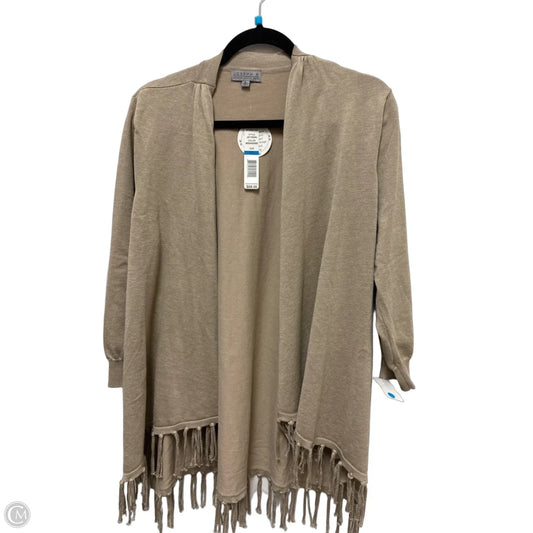 Sweater Cardigan By Joseph A. In Tan, Size: Xl
