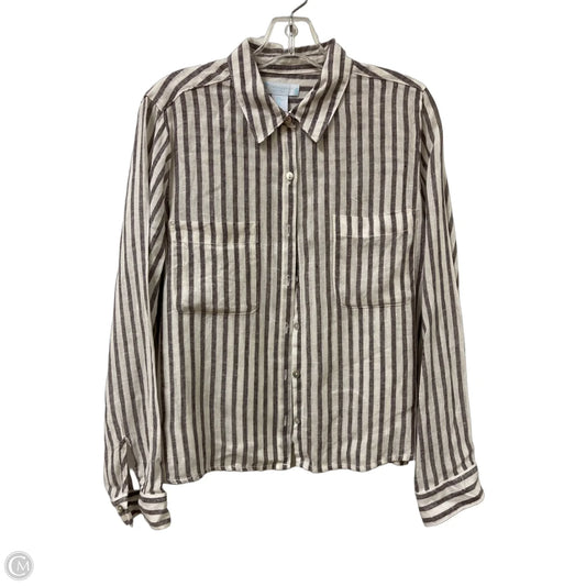 Blouse Long Sleeve By Cynthia Rowley In Brown, Size: M