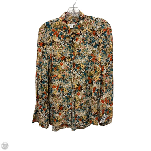 Blouse Long Sleeve By J. Jill In Floral Print, Size: S