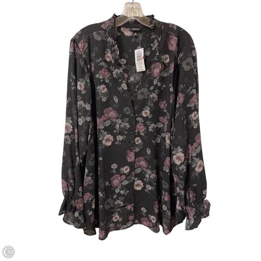 Blouse Long Sleeve By Torrid In Black, Size: 3x