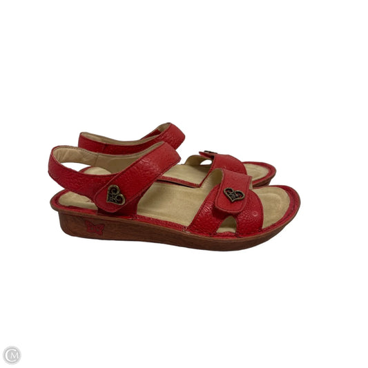 Sandals Flats By Alegria In Red, Size: 5.5