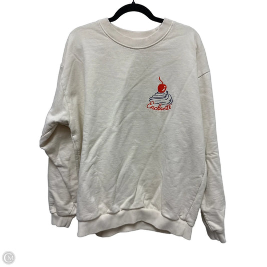 Sweater By Clothes Mentor In Cream, Size: L