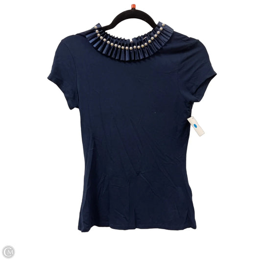 Top Short Sleeve By Ted Baker In Navy, Size: S