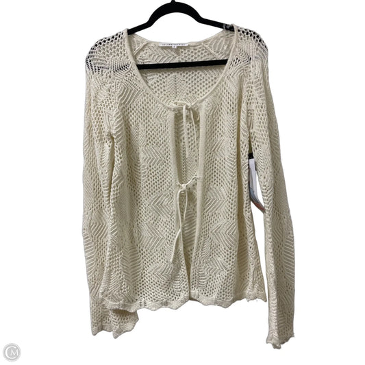 Sweater Cardigan By Celebrity Pink In Cream, Size: M