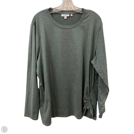 Top Long Sleeve By Chicos In Green, Size: 1x