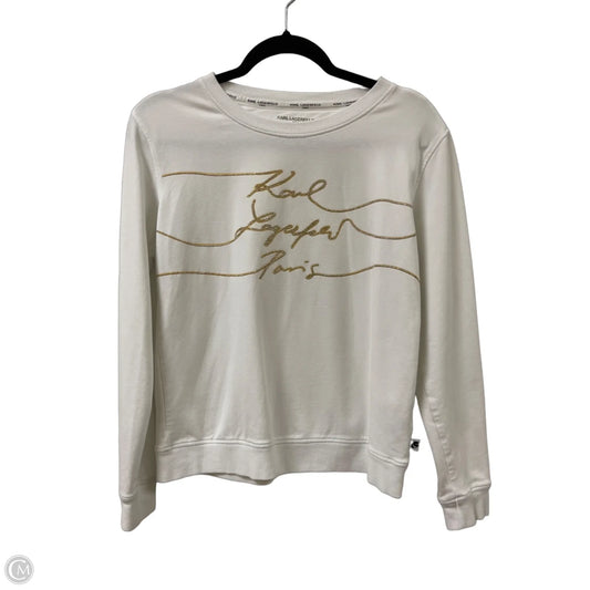 Sweater Designer By Karl Lagerfeld In White, Size: Xs
