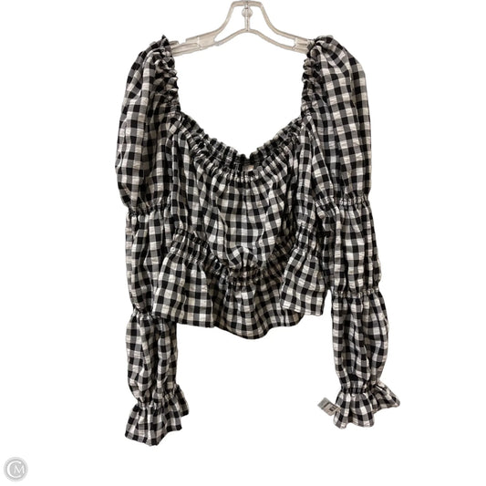 Top Long Sleeve By Divided In Black & White, Size: Xl
