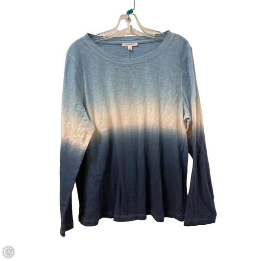 Top Long Sleeve By Talbots In Blue, Size: Xlp