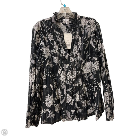 Top Long Sleeve By Crown And Ivy In Black, Size: L