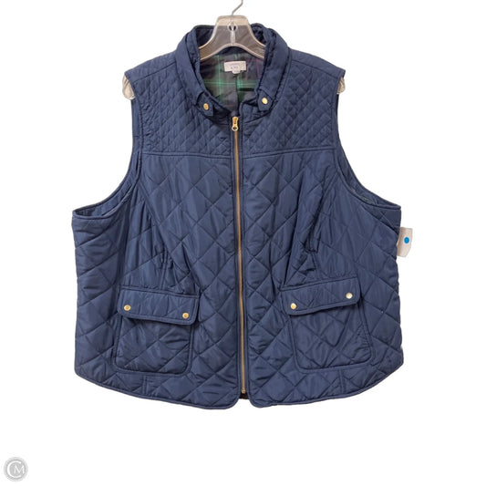 Vest Puffer & Quilted By Crown And Ivy In Navy, Size: 3x
