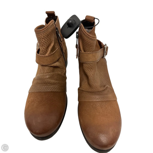 Boots Ankle Heels By Miz Mooz In Brown, Size: 7.5