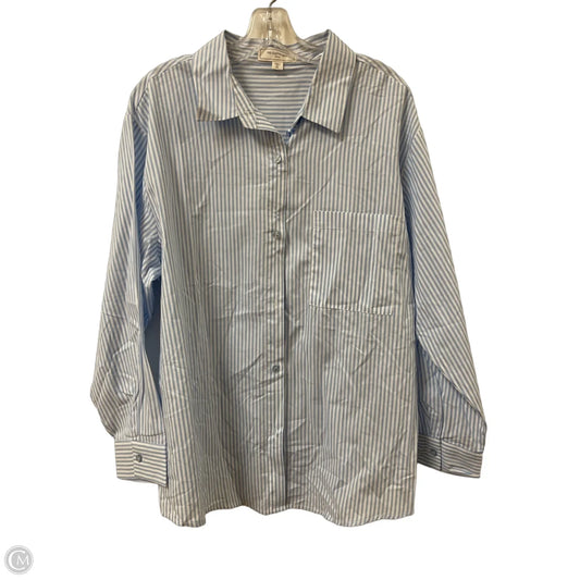 Blouse Long Sleeve By No Comment In Blue, Size: Xl