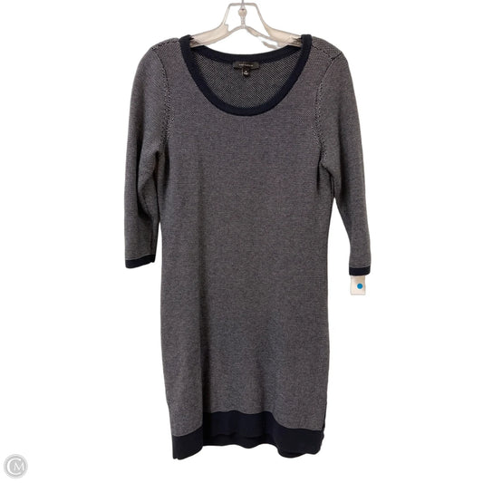 Dress Casual Midi By Ann Taylor In Navy, Size: M