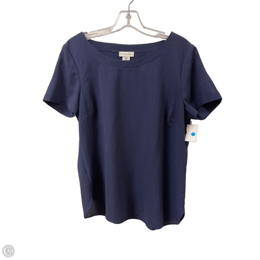 Top Short Sleeve By Adrienne Vittadini In Navy, Size: M