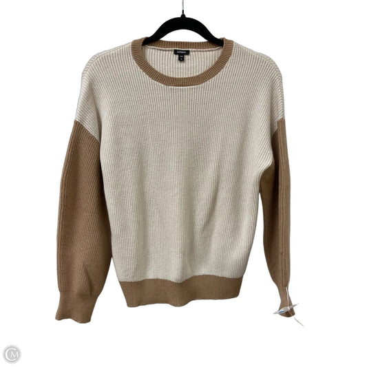 Sweater By Express In Cream, Size: Xs