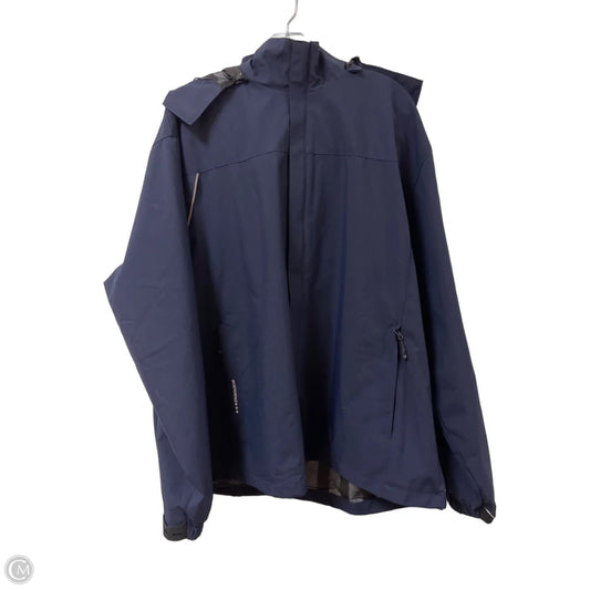 Jacket Windbreaker By Clothes Mentor In Blue, Size: 2x