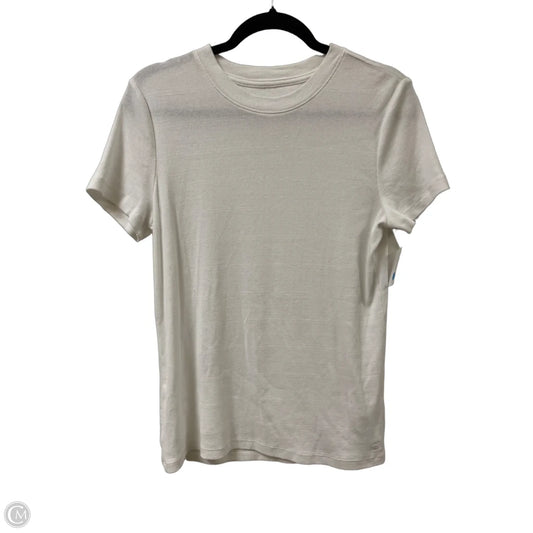 Top Short Sleeve By Banana Republic In White, Size: L