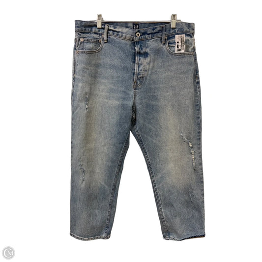 Jeans Straight By Gap In Blue Denim, Size: 16