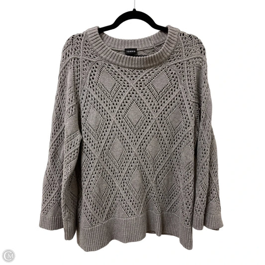 Sweater By Torrid In Grey, Size: 1x