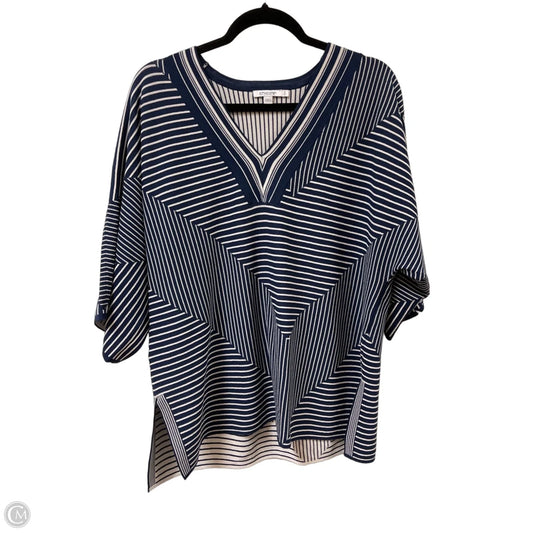 Top Short Sleeve By Chicos In Navy, Size: L