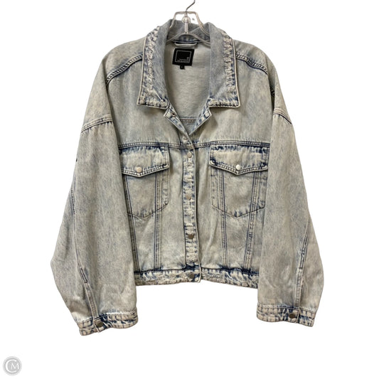 Jacket Denim By Clothes Mentor In Blue Denim, Size: L