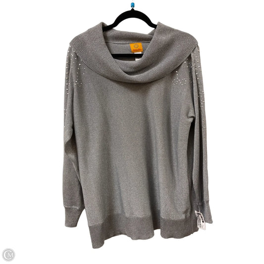 Sweater By Ruby Rd In Silver, Size: Xl