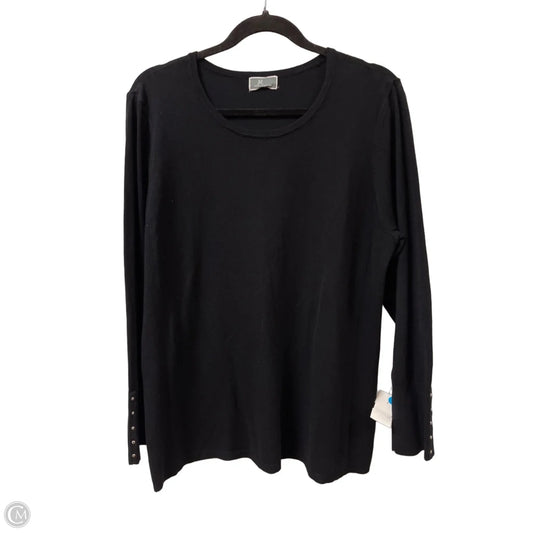 Sweater By Jm Collections In Blue, Size: Xl