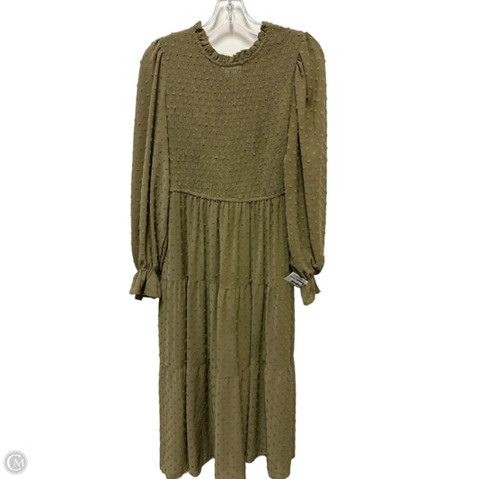 Dress Casual Maxi By By The River In Green, Size: L