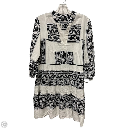 Dress Casual Midi By Msk In Black & White, Size: L