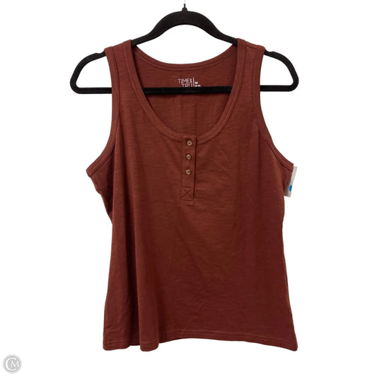 Tank Top By Time And Tru In Brown, Size: M