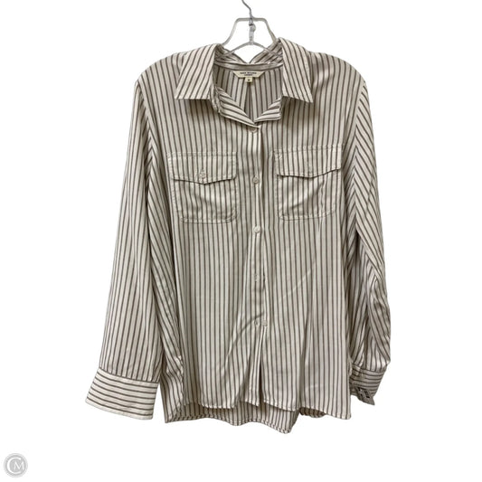 Blouse Long Sleeve By Max Studio In White, Size: M