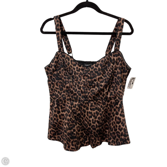 Top Sleeveless By Torrid In Animal Print, Size: L