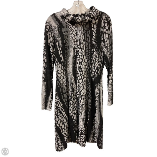 Tunic Long Sleeve By Clothes Mentor In Black & Grey, Size: Sp