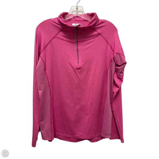 Athletic Top Long Sleeve Collar By Columbia In Pink, Size: Xl