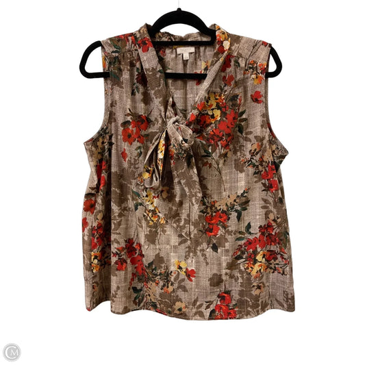 Top Sleeveless By Talbots In Tan, Size: L