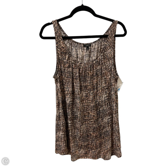 Top Sleeveless By Talbots In Black & Brown, Size: Xl