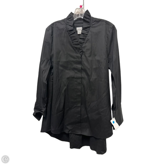Tunic Long Sleeve By Chicos In Black, Size: L