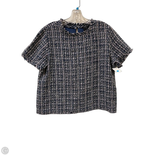 Top Short Sleeve By Ann Taylor In Navy, Size: L