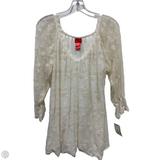 Top Long Sleeve By Cristina In Cream, Size: M