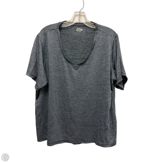 Athletic Top Short Sleeve By Bcg In Grey, Size: 2x